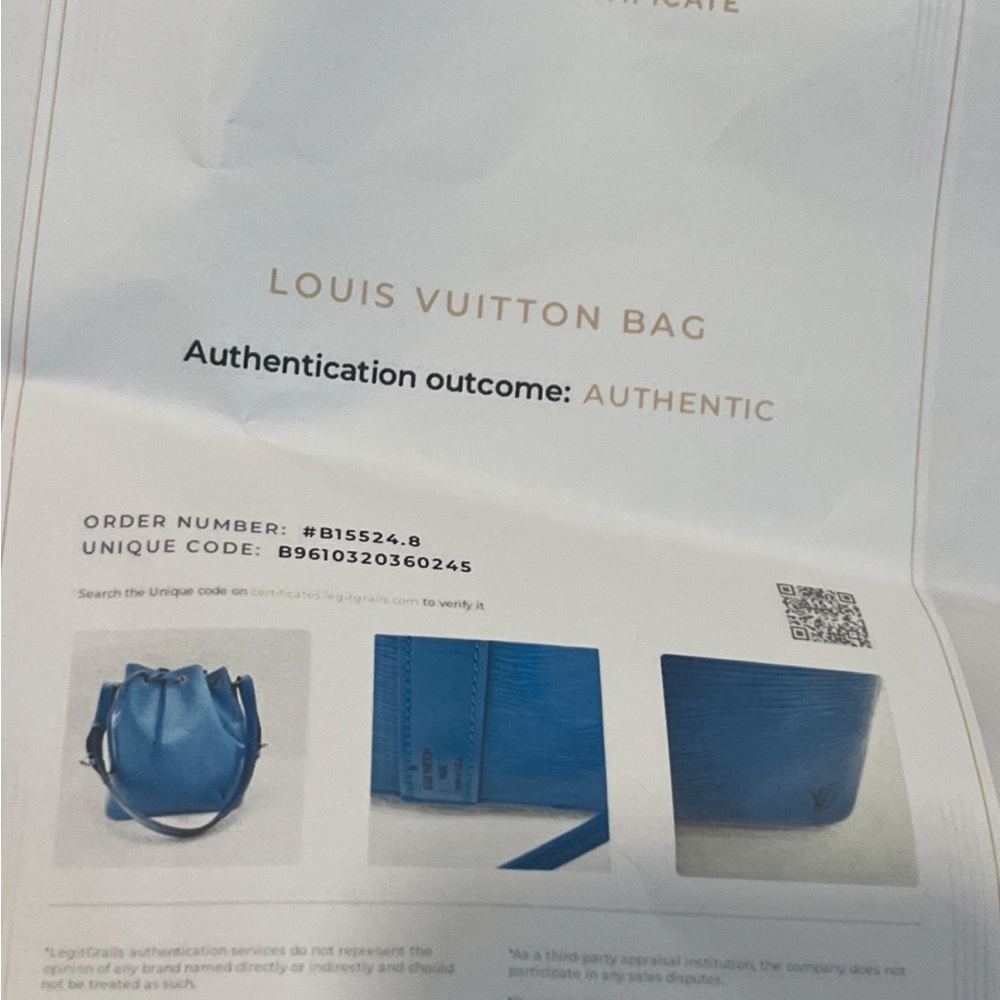 Louis Vuitton Blue Epi Noe MM Shoulder Bag - Picture 12 of 15